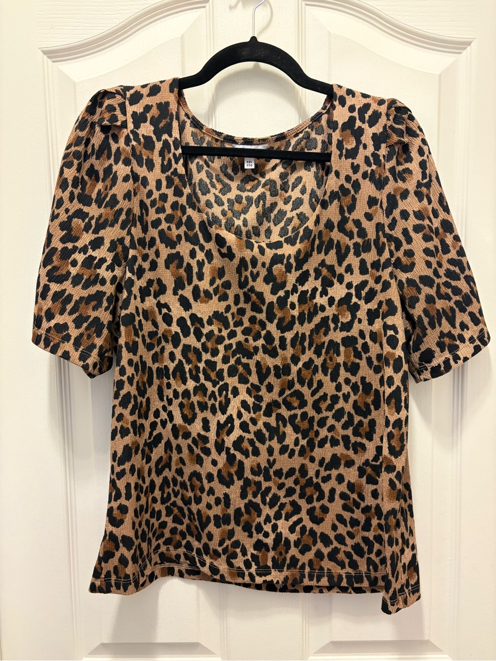 Reitmans Leopard Print Puff Sleeve Top - Brown & Black